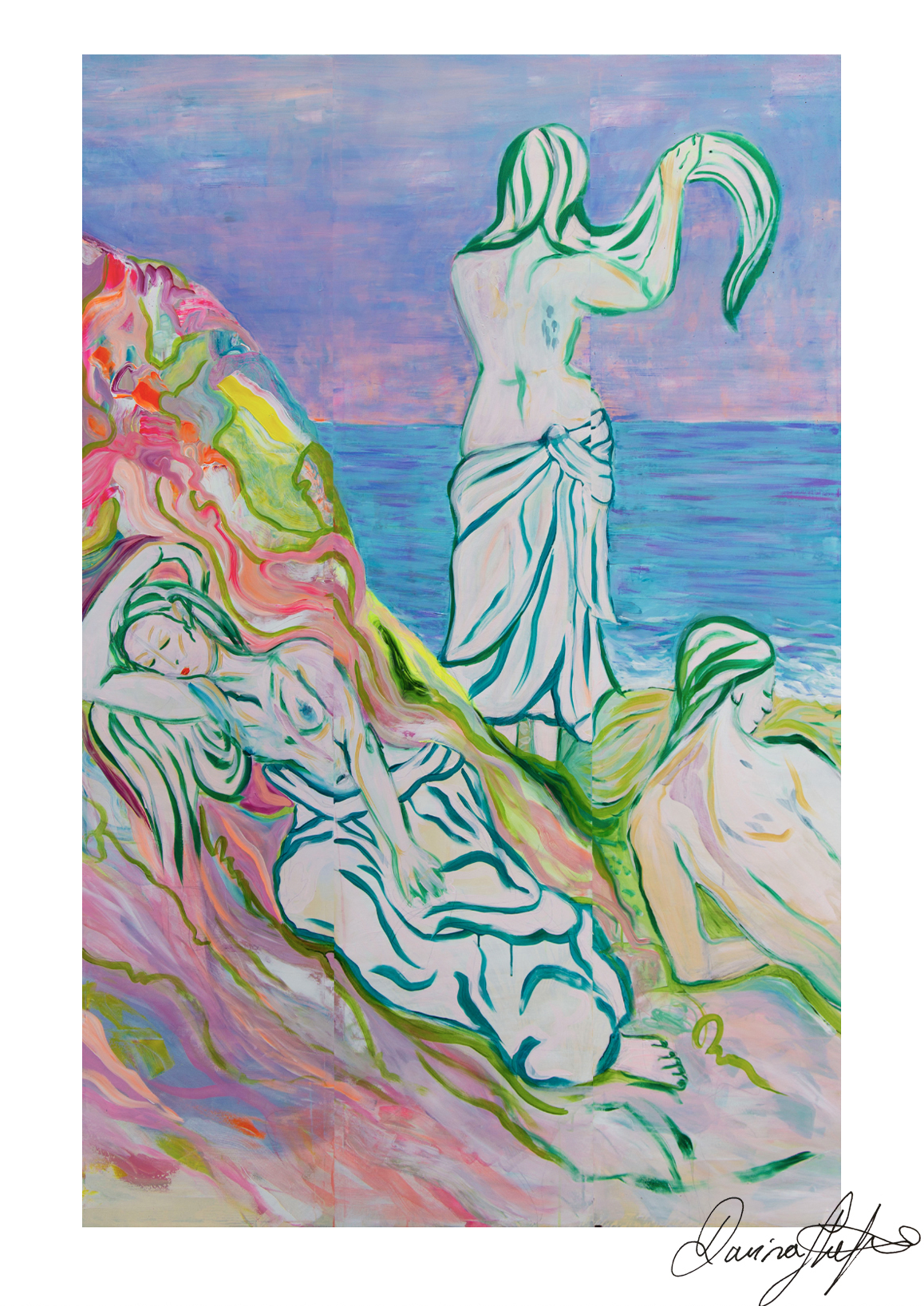 Signed Open Edition Print - Women at the Beach