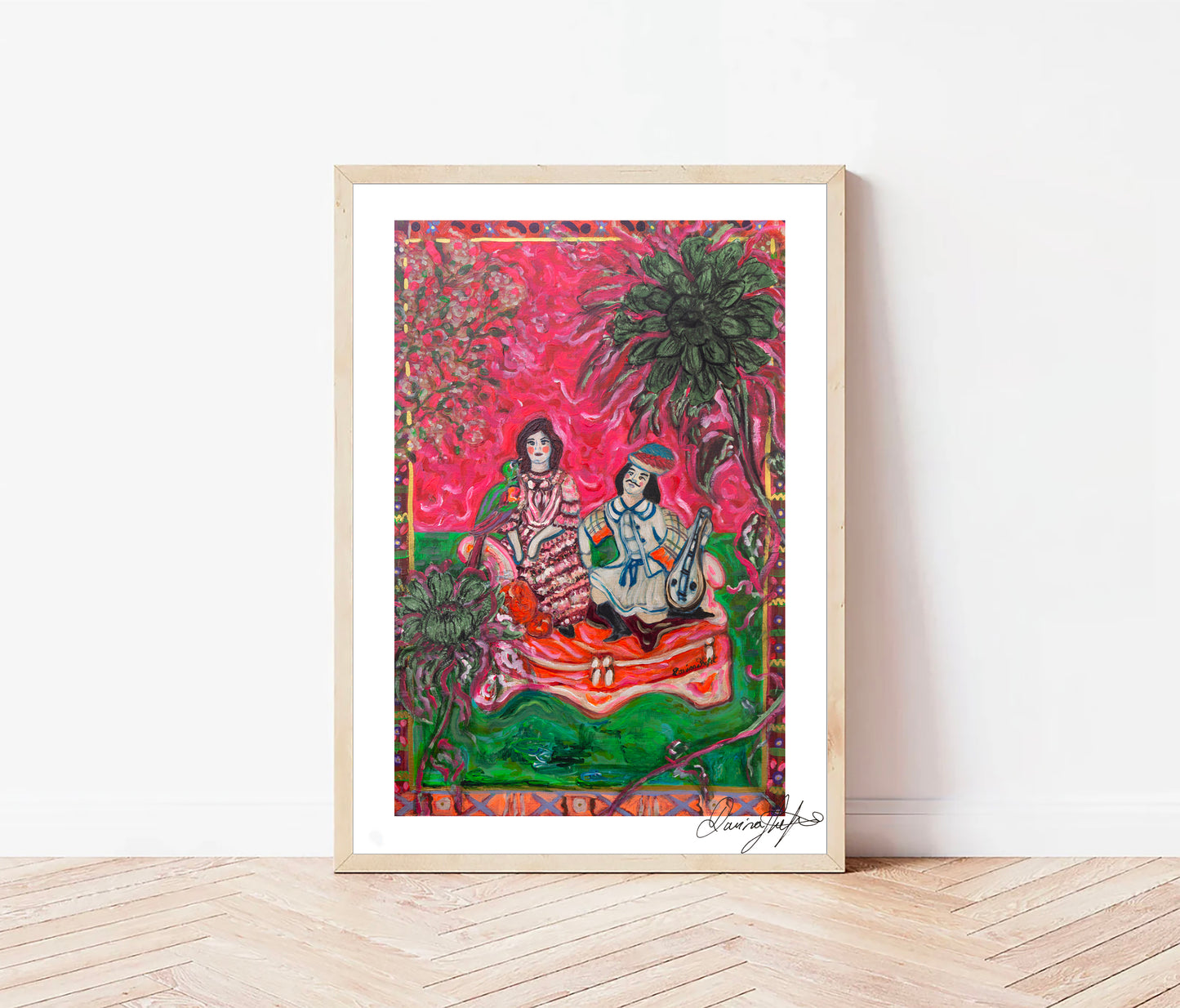 Signed Open Edition Print - Staffordshire Couple Under the Sunflowers