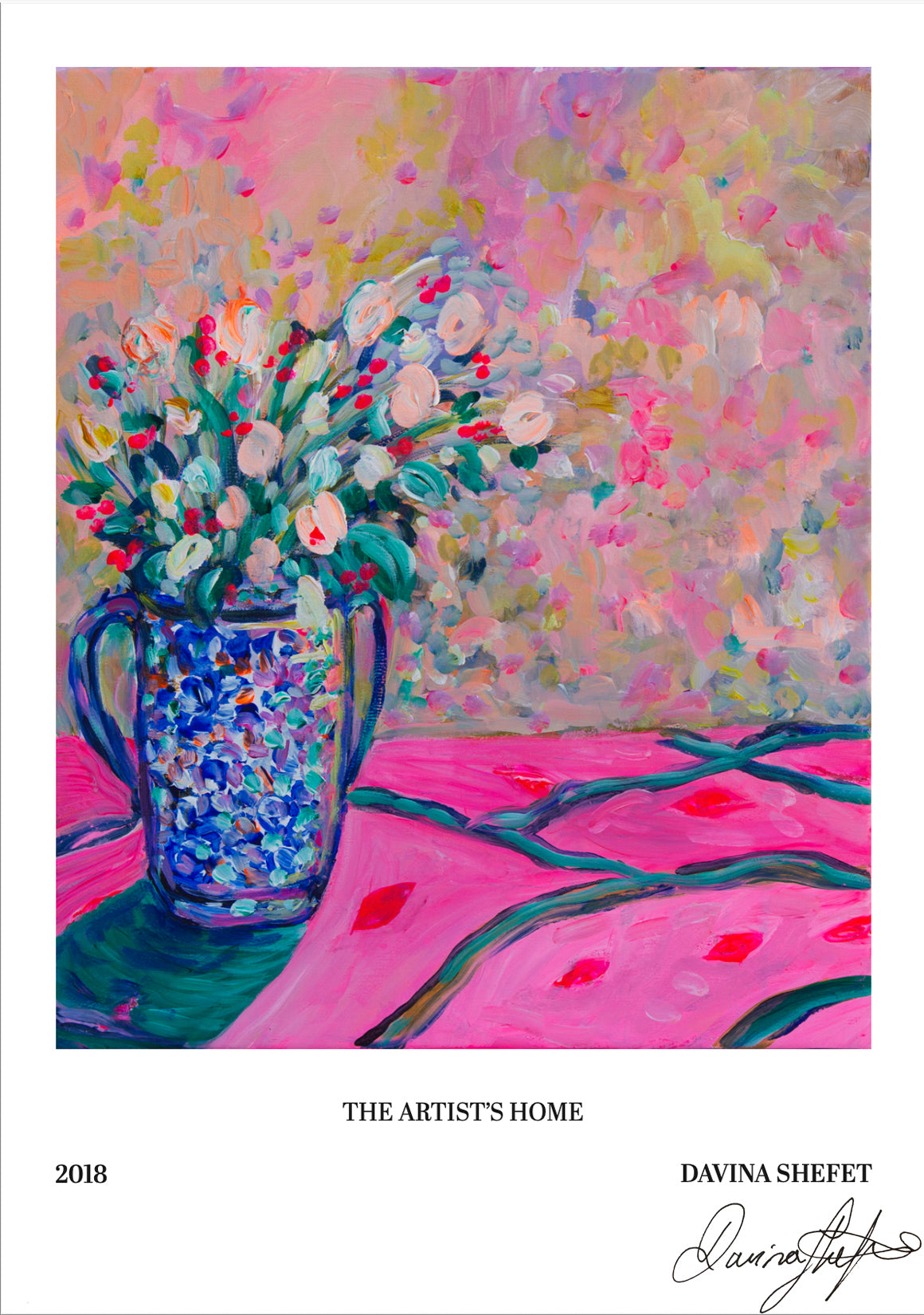 Signed Open Edition Print - The Artist’s Home, Blue Vase