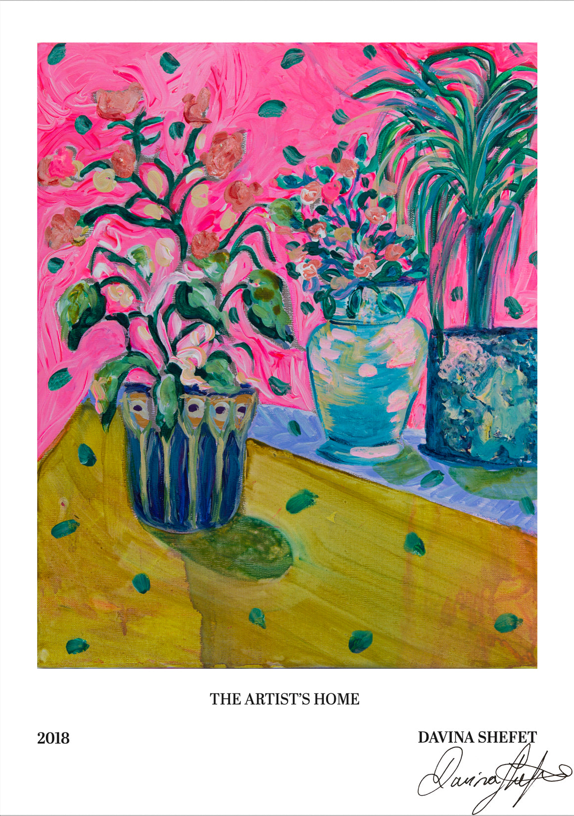 Signed Open Edition Print - The Artist’s Home, Yellow Table