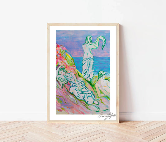 Signed Open Edition Print - Women at the Beach