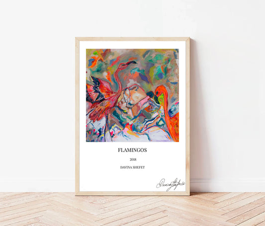 Signed Open Edition Print - Flamingo Couple