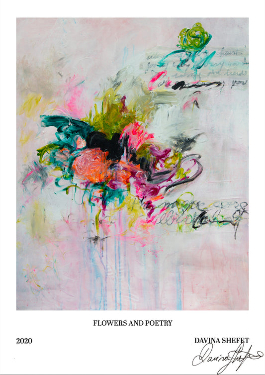 Signed Open Edition Print - Flowers and Poetry I
