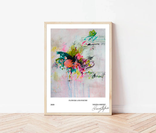 Signed Open Edition Print - Flowers and Poetry I