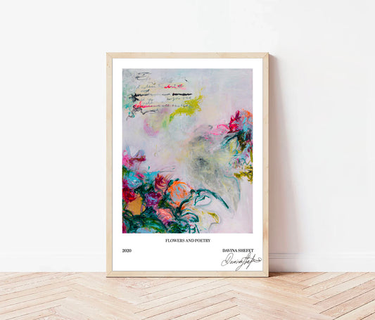 Signed Open Edition Print - Flowers and Poetry II