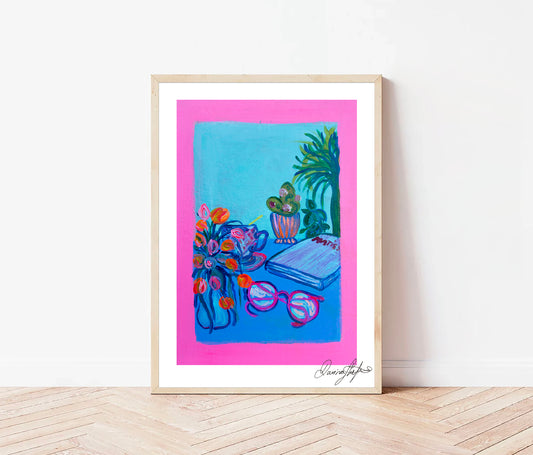 Signed Open Edition Print - The Artist's Home, Glasses