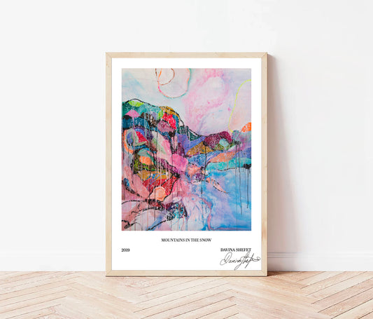 Signed Open Edition Print - Mountains in the Snow
