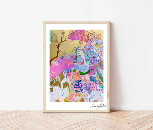 Signed Open Edition Print - Woman on a Horse