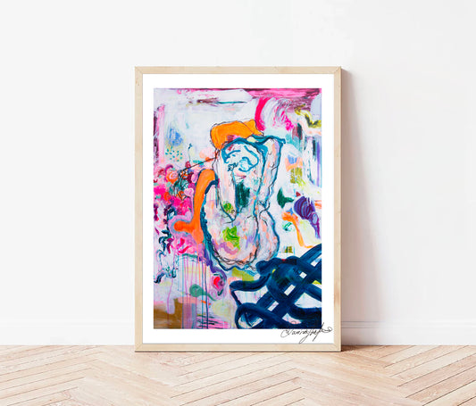 Signed Open Edition Print - Woman with Orange Boots