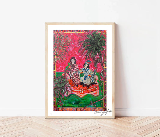 Signed Open Edition Print - Staffordshire Couple Under the Sunflowers