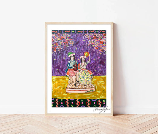 Signed Open Edition Print - Musician Couple Staffordshire